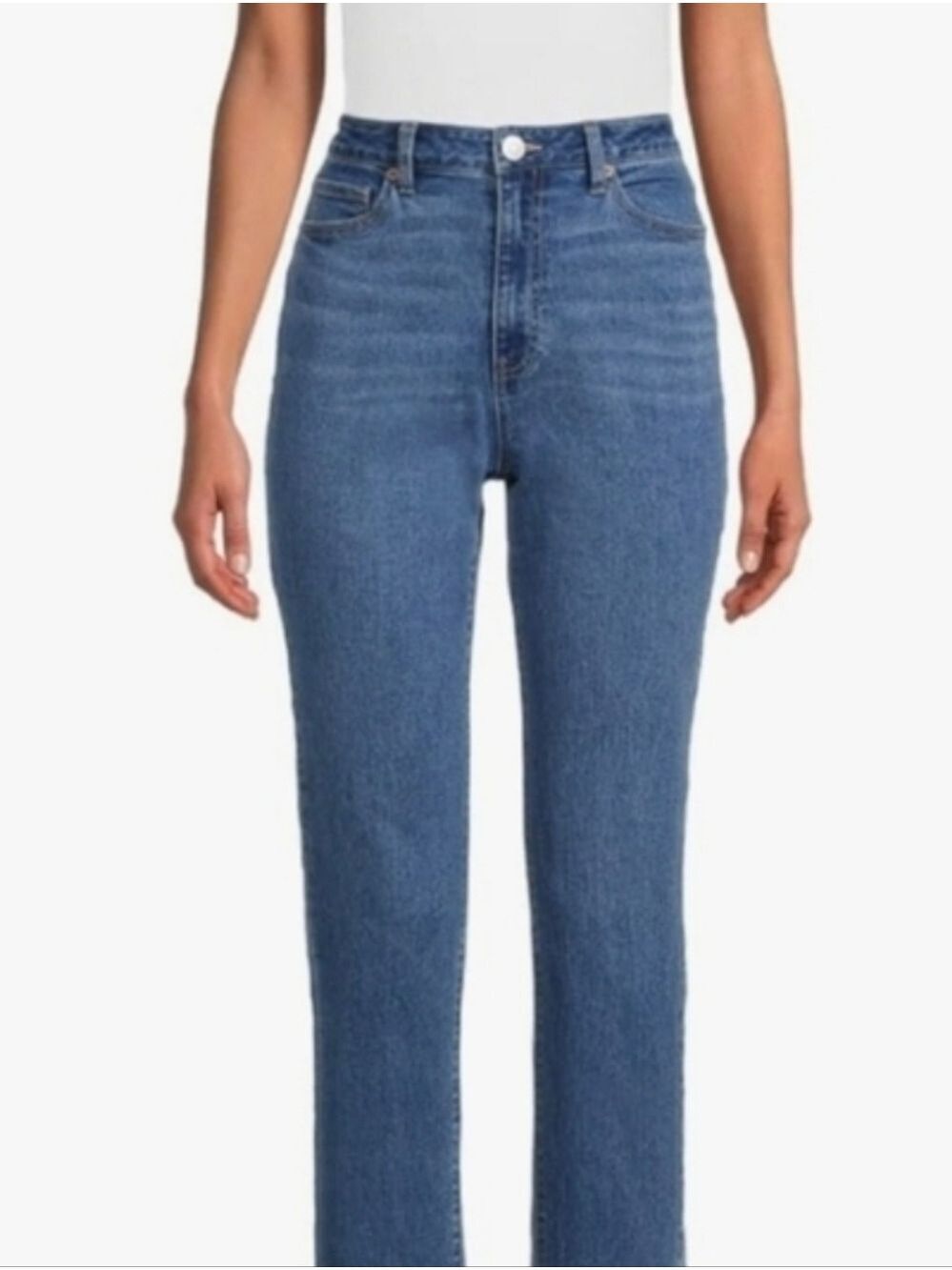 No Boundaries Juniors High Rise Mom Ankle Jeans Medium Wash Size 1